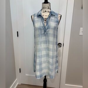 Bella Dahl Light Blue Checked Dress